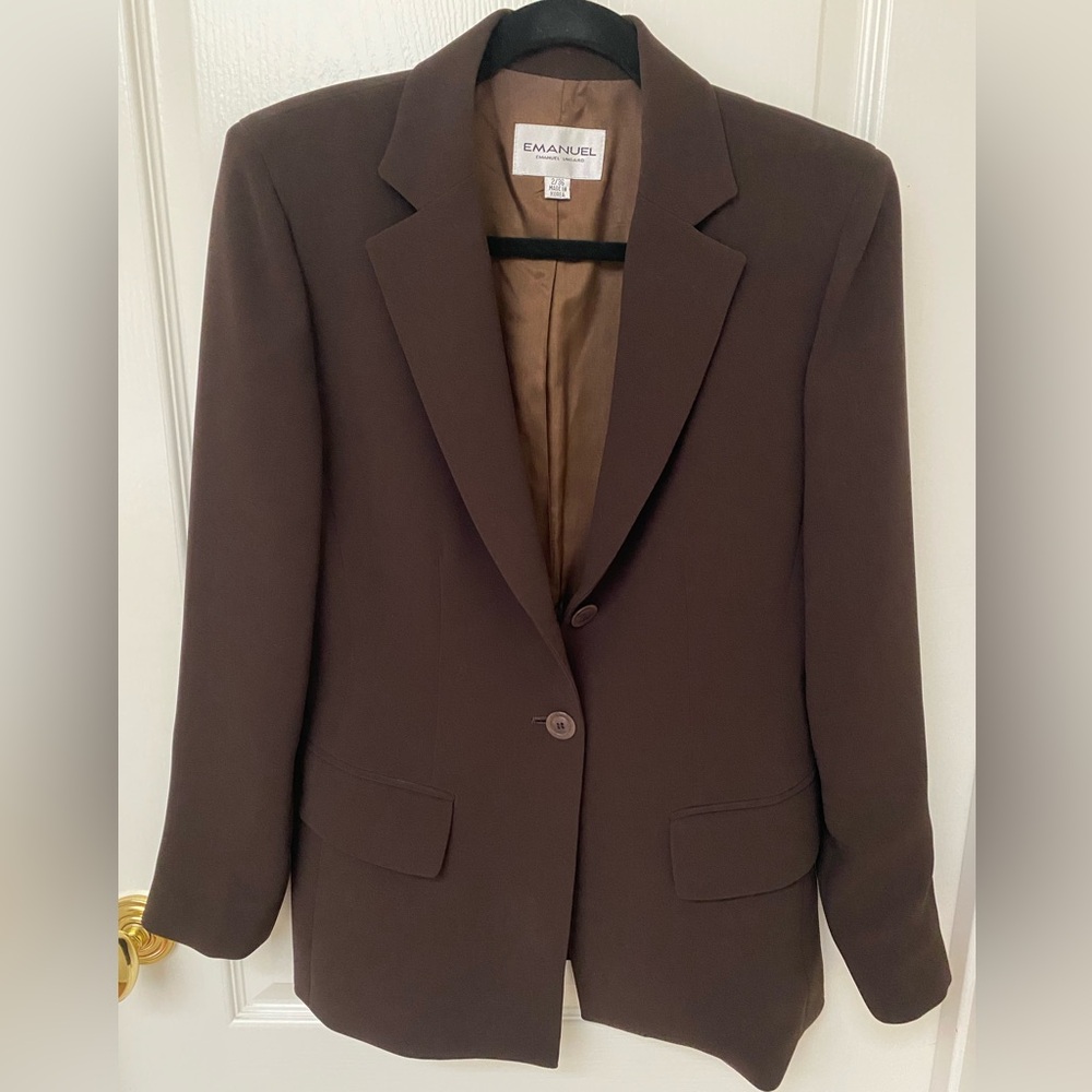 Emanuel Ungaro Chocolate Brown Women's Blazer Jacket